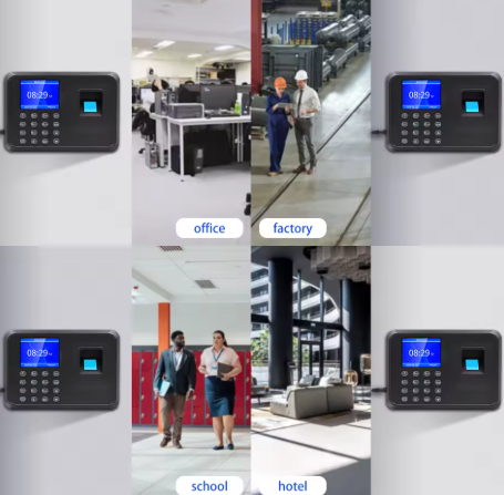 YK&SCAN البيومترية بصمة وقت الحضور على مدار الساعة مسجل جهاز التعرف على الموظف الإلكترونية